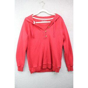Eddie Bauer Women's Hooded Button-Up Sweatshirt-Medium-Soft